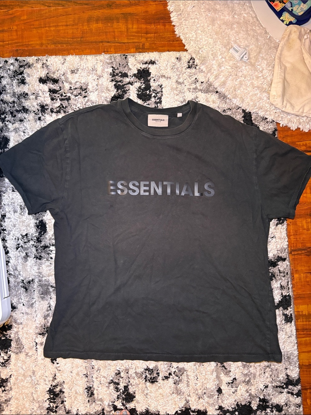 Essentials Black Short Sleeve Logo Tee